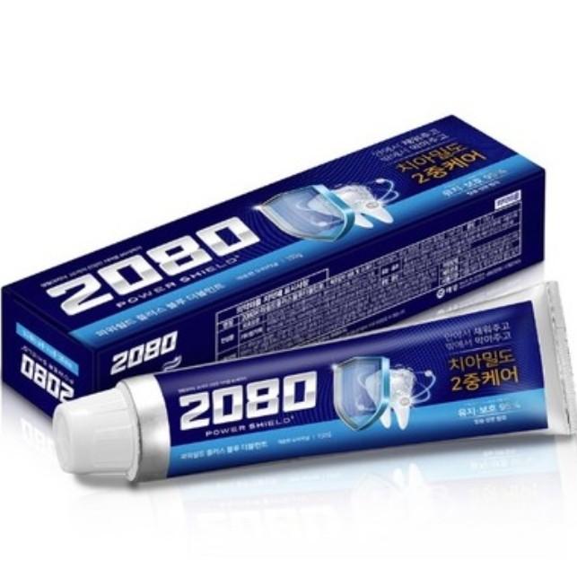 2080 Power Shield Toothpaste Blue Double Mint 150g, 6 pcs. korean toothpaste
