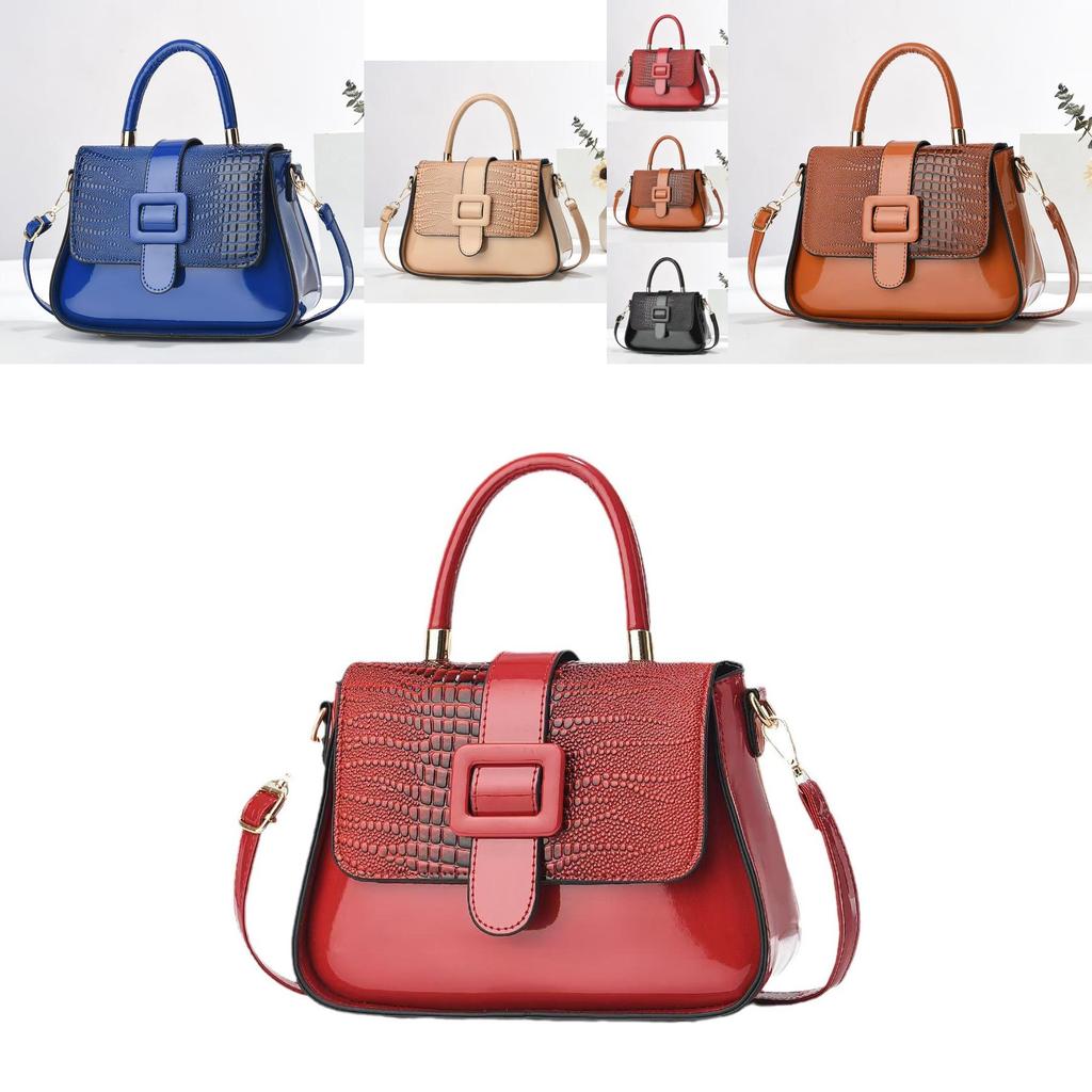 Trendy Crocodile Texture Handbag With Large Capacity And Chic Urban Minimalist Style Ideal For Daily Outfits