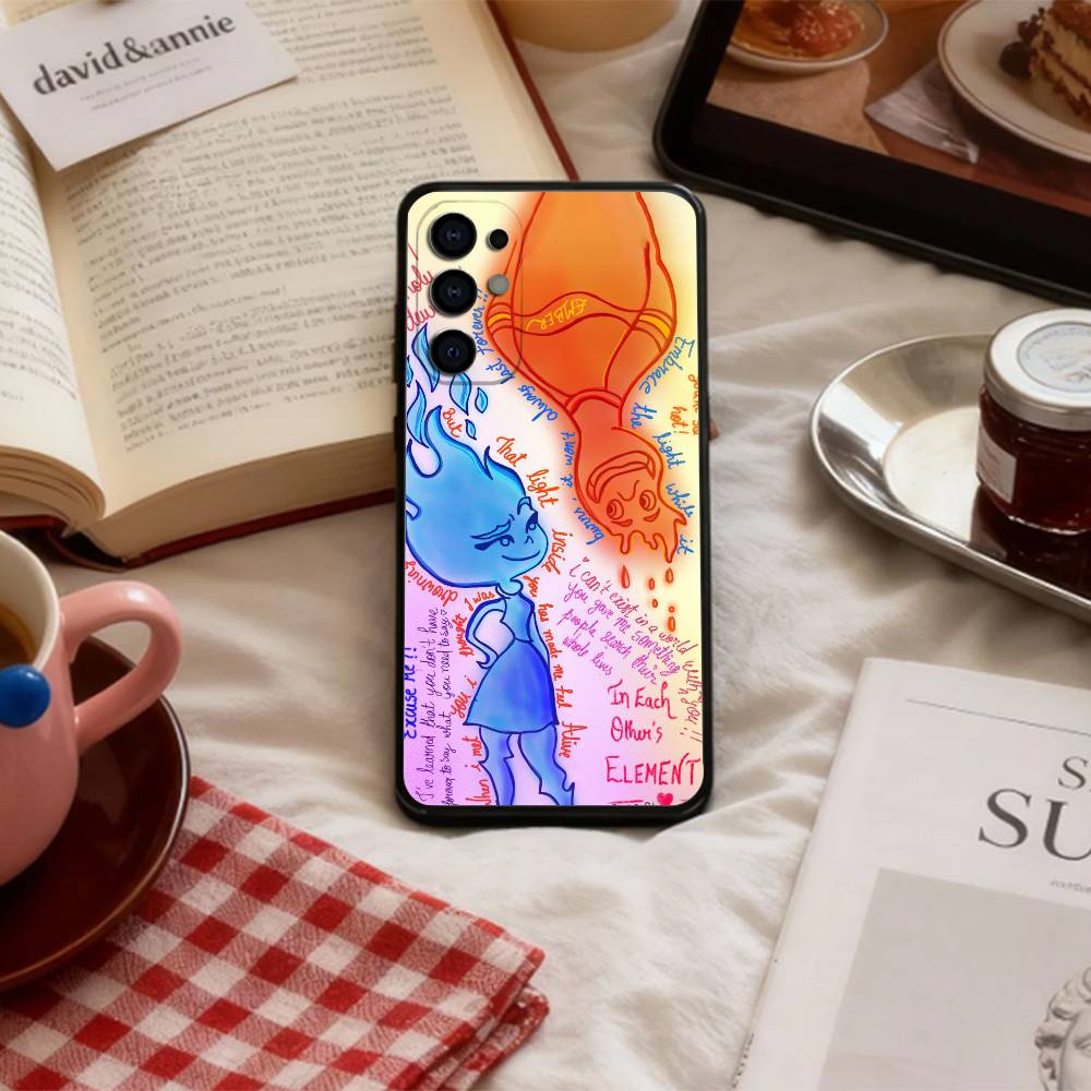 P-Pixar E-Elemental    Phone Case For Samsung S 25,24,23,22,30,21,10,9,Ultra,Plus,Lite,FE,4,5 G Soft Black Case