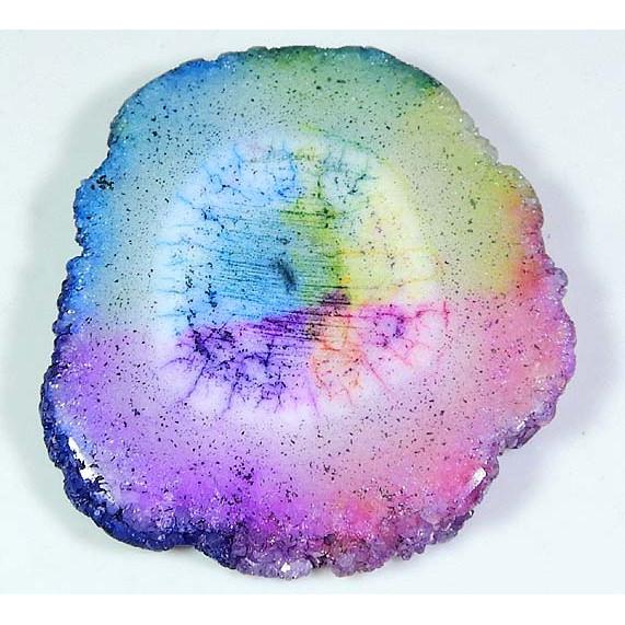 

106Cts. Color Enhanced Solar Druzy Agate Fancy Cabochon Loose Gemstone PP-1149