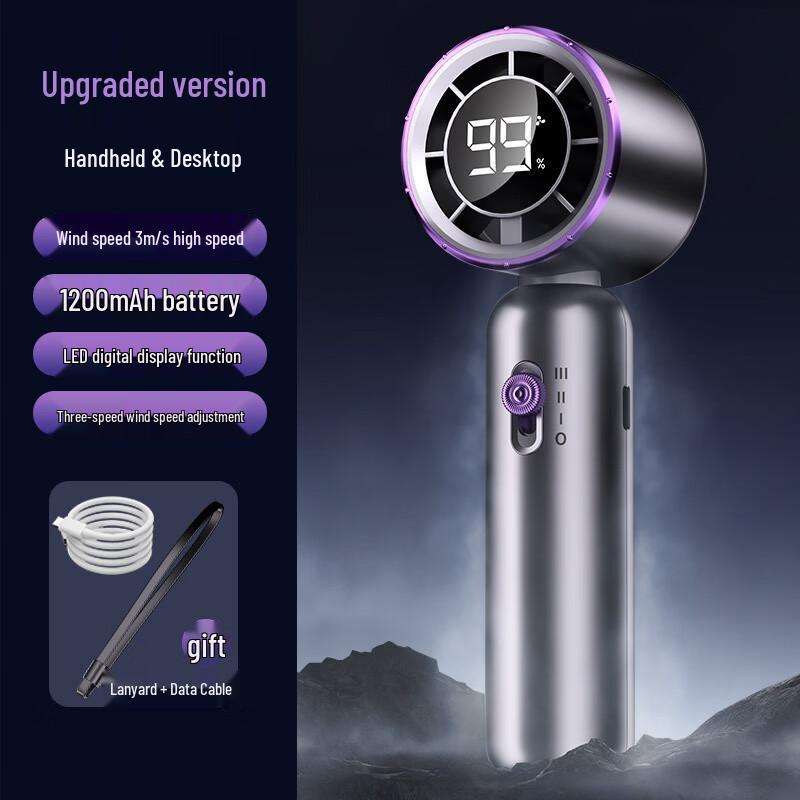 

Portable Handheld USB Digital Display Fan