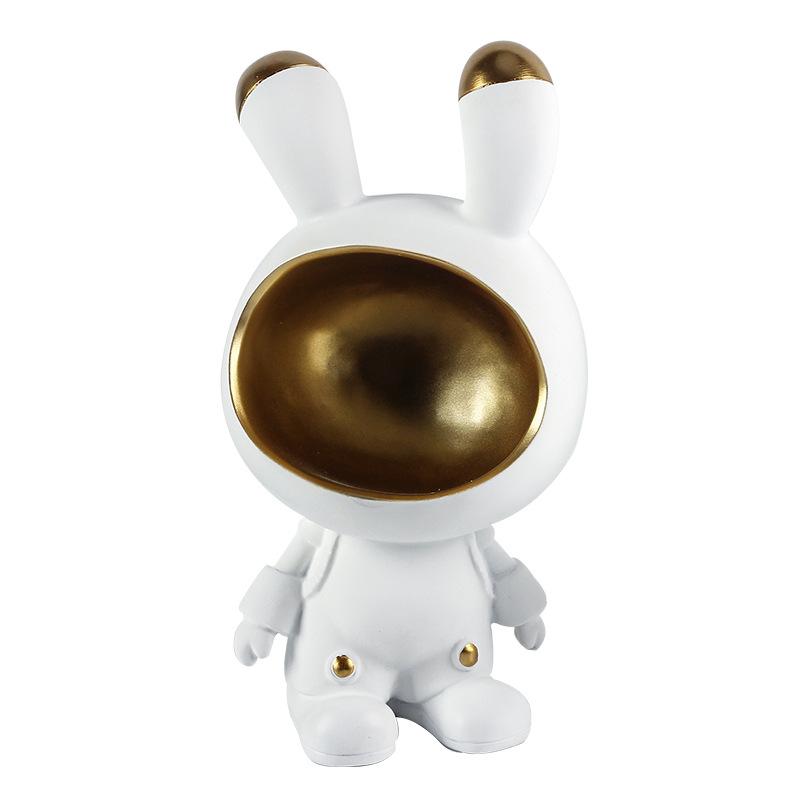 Ornament de verandă cu iepure de desene animate creativ Cutie de depozitare a cheilor Cameră de model modernă Camera copiilor Decorare intrare în sufragerie