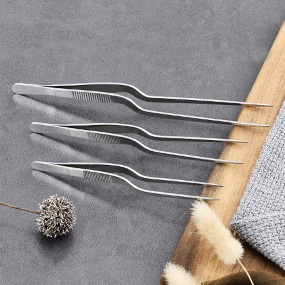 Stainless Steel Food Clip Precision BBQ Tweezer Kitchen Chef Tongs Tweezers  Seafood Preparation