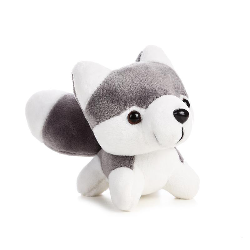 4color Plush Toy Keychain Plush Doll Kawaii Cartoon Dog Keychain Cute 10cm Siberian Husky Stuffed Doll Key Ring