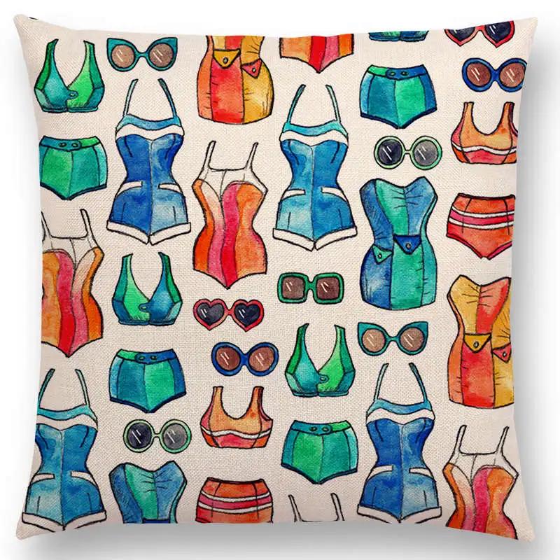 New Cute Christmas Gift Fruit Pumpkin Ice Cream Interesting Art Colorful Decorative Pattern Cushion Cover Sofa Throw Pillow case