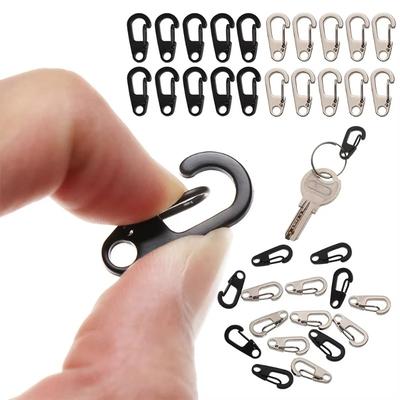 4/10 Stück Karabiner D-Ring Schlüsselanhänger Federclips Mini Aluminiumlegierung Hängeschnalle Survival EDC Ausrüstung Outdoor Camping Schlüsselring Werkzeug