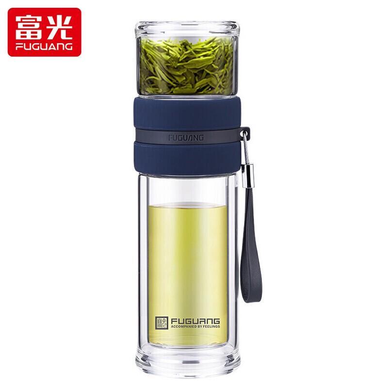 FUGUANG Double Wall Glass Tea Infuser Cup