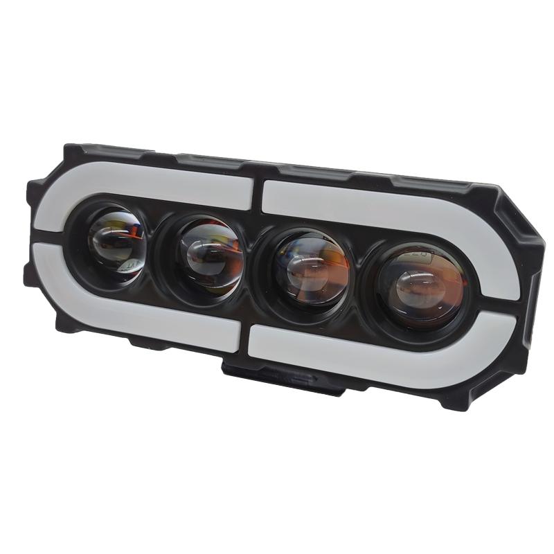 Motorcycle LED Spotlight Driving Lens Fog Lights Hi/Low Beam For Off Road Trucks SUV UTV ATV Auxiliary Spot Work Lights 12V