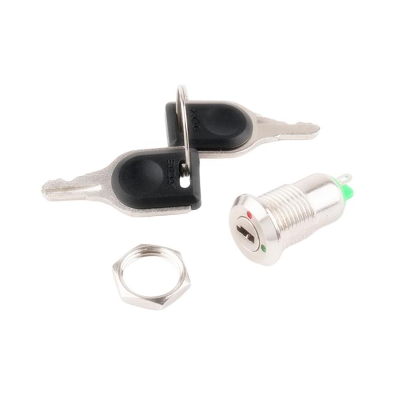 

Key Operated Power Switches 12mm Diameter 2 Position On/Off Mechanism Heavy Duty Brass Construction for Car Motorcycle 1