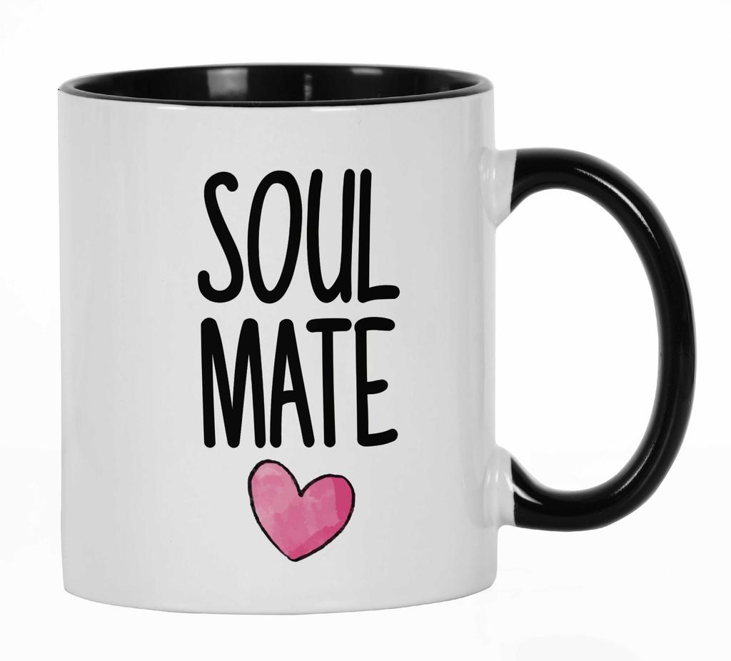 Inkdotpot Soulmate 11 Oz Ceramic Coffee Mugs Coffee Mugs Great for Bride Groom Engagement Gift Bachelor and Bachelorette