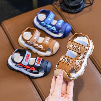 2025 Children's Sandals Summer Soft Soled Boys' Children's Velcro Children's Shoes Baby Beach Sandals