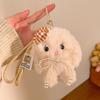 Korean Cute Lop-Eared Rabbit Plush Keychain - Heart Bag Charm & Girly Gift