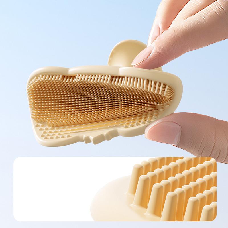 Silicone Baby Bath Brush With Suction Cup Function, Bath Brush Massager For Easy Storage