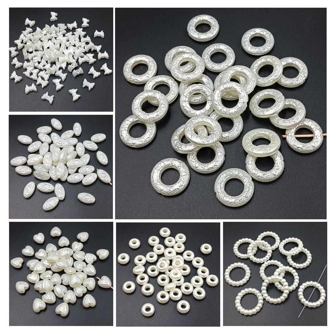 

10/50/100 шт. модные бусины из АБС-пластика с искусственным жемчугом, разноцветные бусины, сделай сам, материал из бисера, ожерелье, браслет, изготовление ювелирных изделий