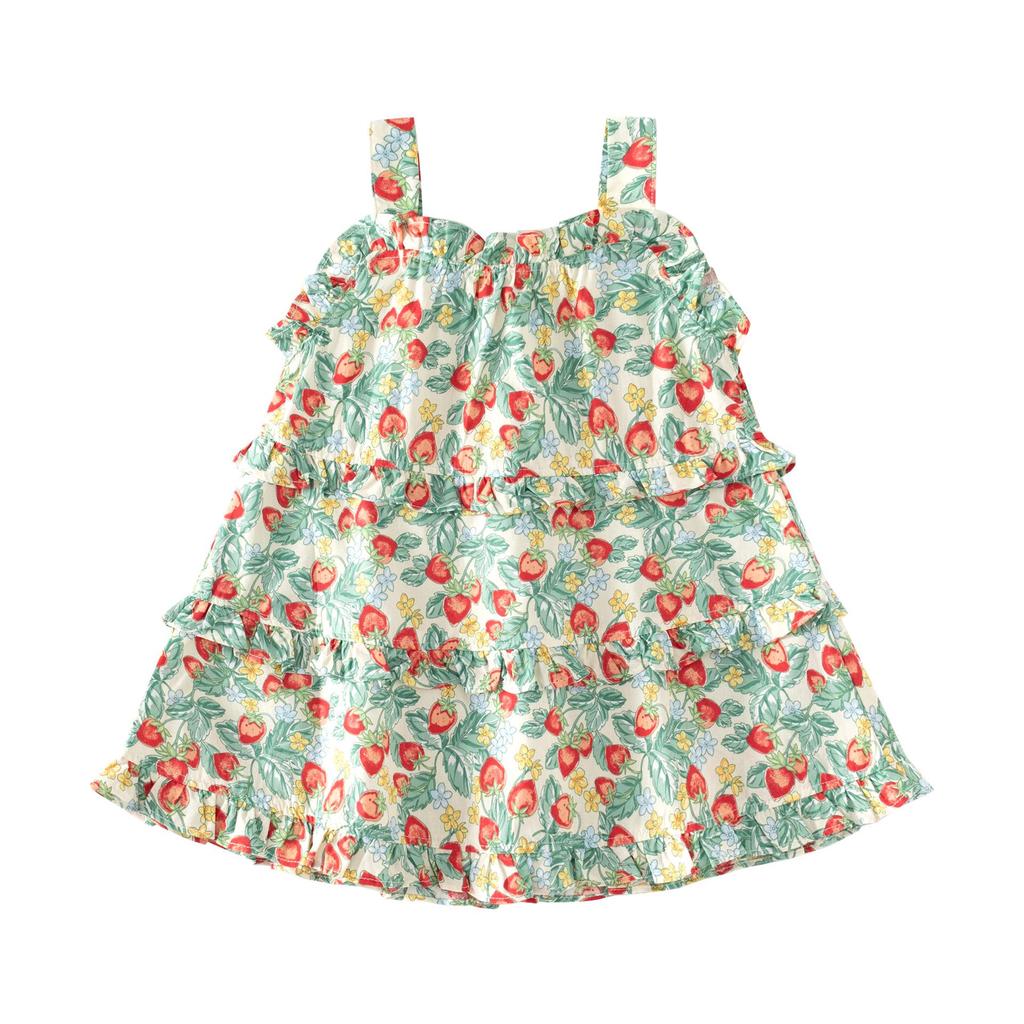 Summer 2025 Princess Dress for Girls - Baby Doll Collar Skirt