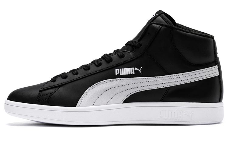 PUMA Smash V2 Mid L Black And White 366924-02 35.5