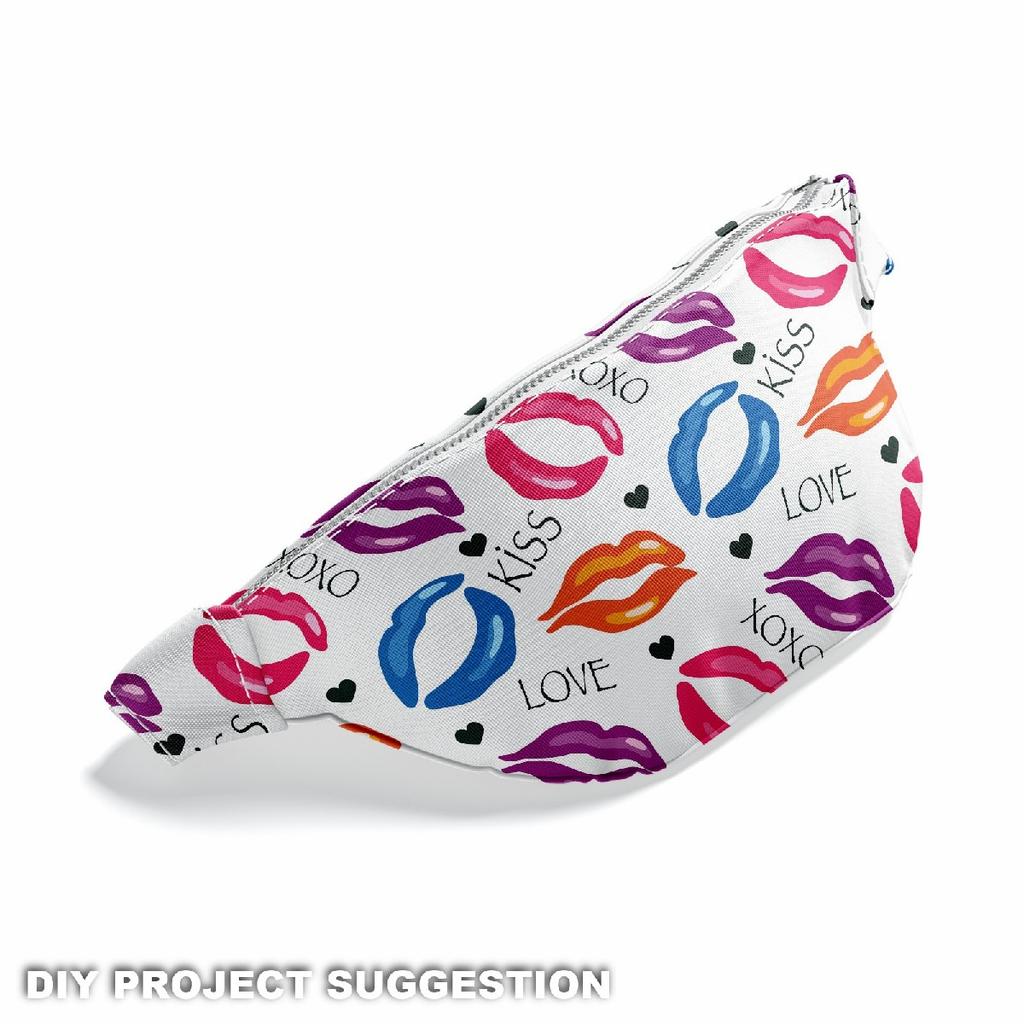 Outdoor Dekostoffe Oxford - Motiv Lippen Mit Inschriften I Dx424