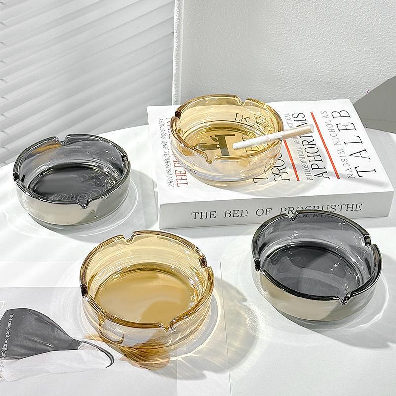Modern Minimalist Glass Ashtray for Home, Hotel, or Office