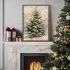 Old Christmas Tree Wall Art With LED Radiances For Celebratory Home Holiday Deck