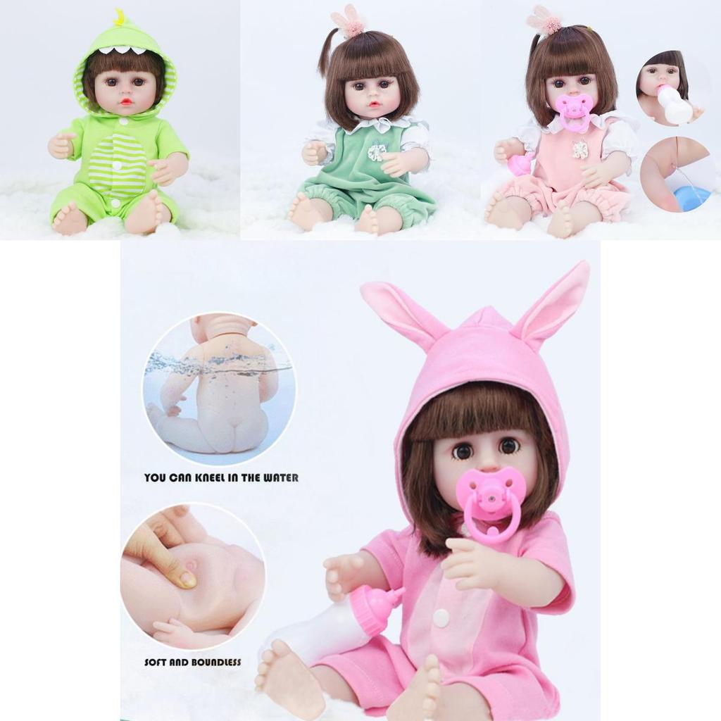 Realistic Reborn Baby Doll With Soft Full Silicone Body Safe And Non-toxic For Newborns