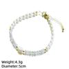 Natural Freshwater Pearl Moonstone Beaded Adjustable Bracelet for Women Daily Office Wedding  Pearl Bracelet Dainty Jewelry