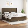 3132020 vidaXL Divan Bed with Mattress Dark Brown 200x200 Cm