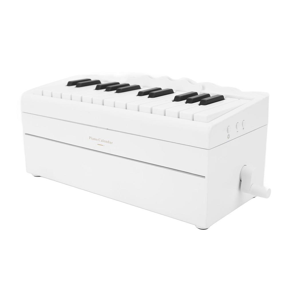 Playable Piano Calendar with 27 Cards 25 Keys Adjustment Volume 1000mAh Rechargble Hand Crank 2025 Desk Calender