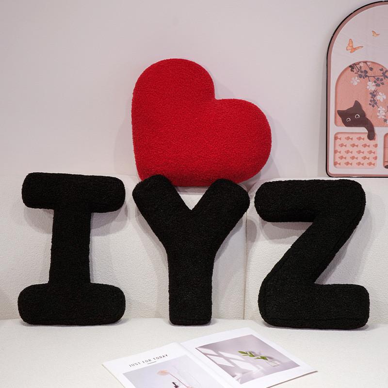 26 English Letters Plush Toy Cartoon Cushion Stuffed Doll Decoration Bedroom