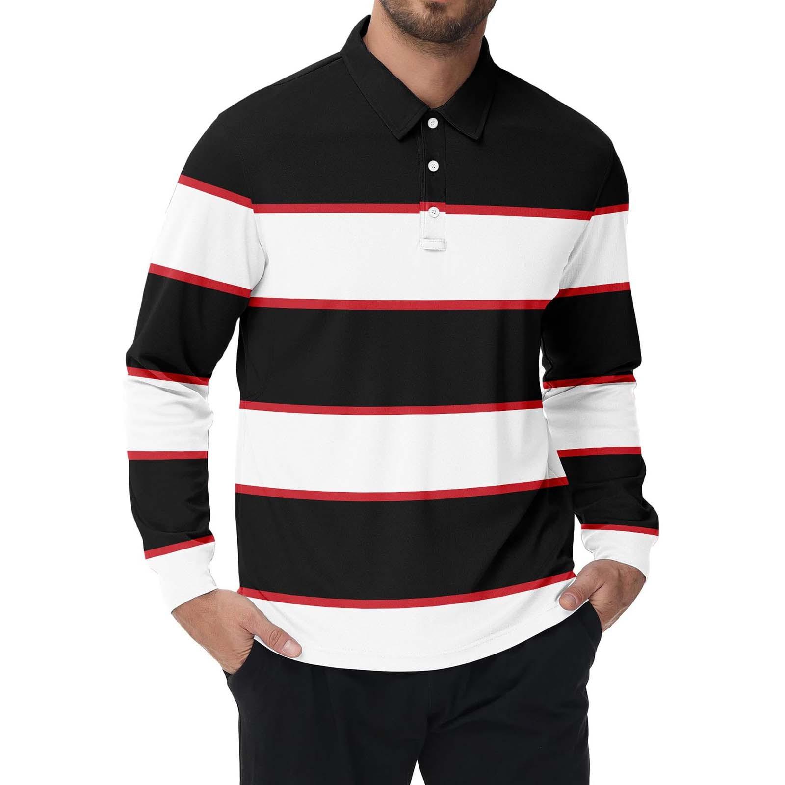 

Мужская рубашка с длинными рукавами и тремя пуговицами на лацканах M чёрный