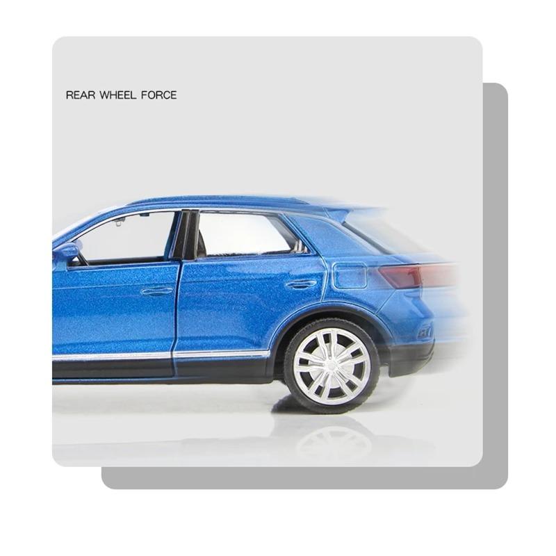 Měřítko 1/36 T-ROC SUV Model auta ze slitiny Diecast Kovová mini vozidla Model auta Simulace Kolekce Dětské hračky Dárek Dekorace