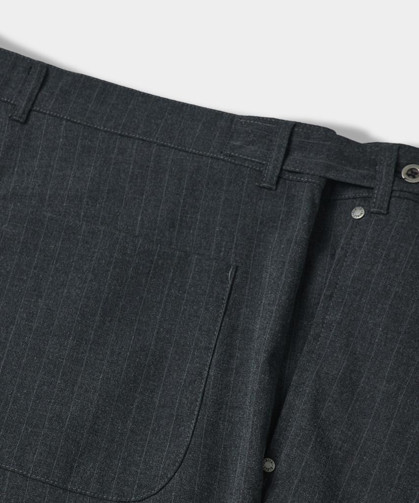 Dimiteulibeullaeg Adjust Double-Pleat Wide Slacks_Stripe Charcoal