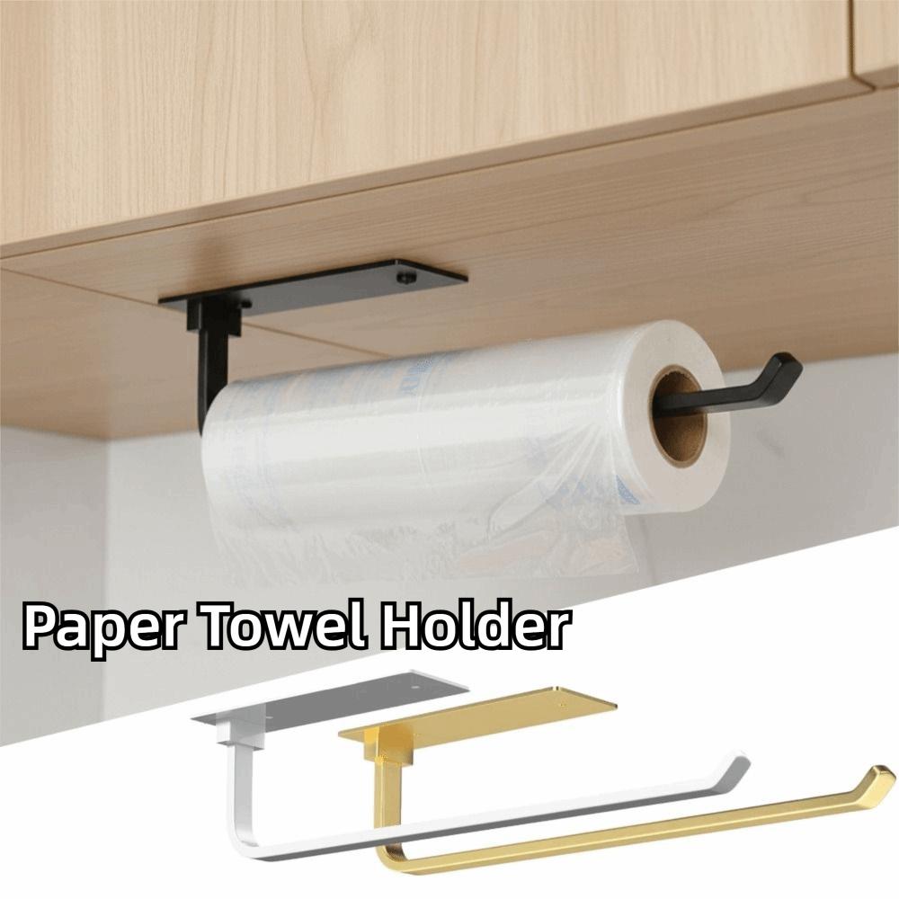 Rust-proof Paper Towel Holder Hanging Towel Roll Stand Home Organization