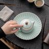 Ru Kiln Ice Flower Glaze Chrysanthemum Teapot Stand