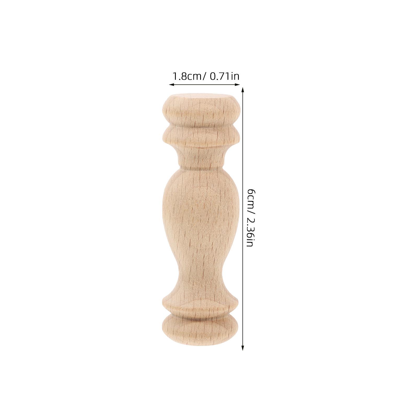 

10Pcs Solid Wood Roman Column Pillars Small Balusters for Landscape Design Courtyard Deck Stair Railings Decorative Wooden Posts