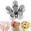 6psc Mounted Tip Piping Nozzle Set Cake Decorating Tips  Cookie Icing Dessert Making