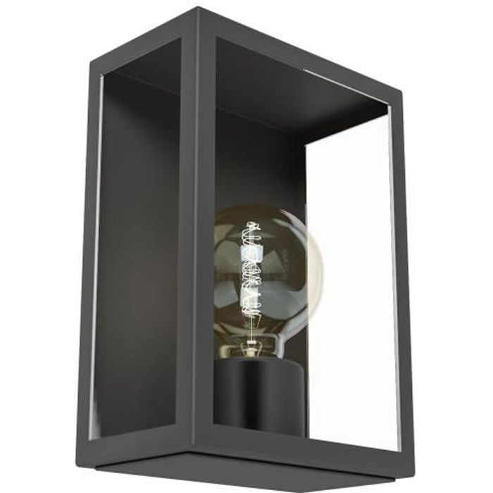 Lumière extèrieur applique murale 1 ampoule e27 noir-klar 'alamonte 1'