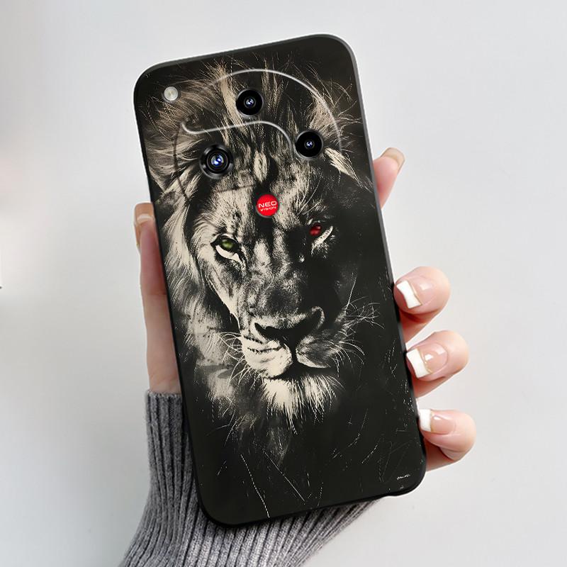 Für ZTE Nubia Focus 2 5G Hülle Z2462N Luxuriös Niedliches Herz Kaninchen Weiches TPU Silikon Matt Schwarz Handyhülle Stoßfeste Rückseite
