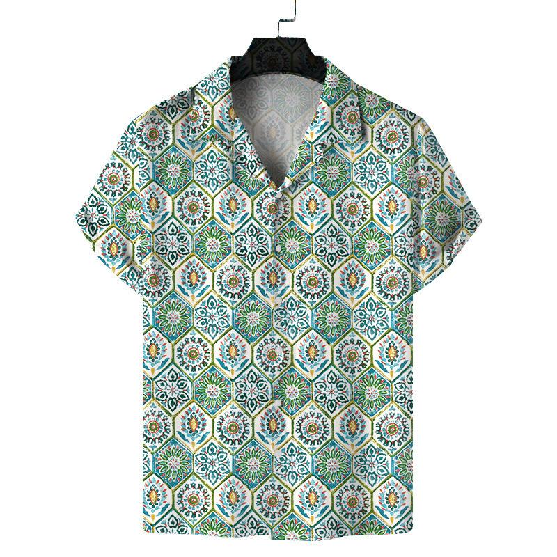 Mens Designer Clothing 3D Print Shirt Oversized Summer 2025 Travel Hawaii Beach Hawaiian Harajuku Pattern Camisa Masculino Lapel