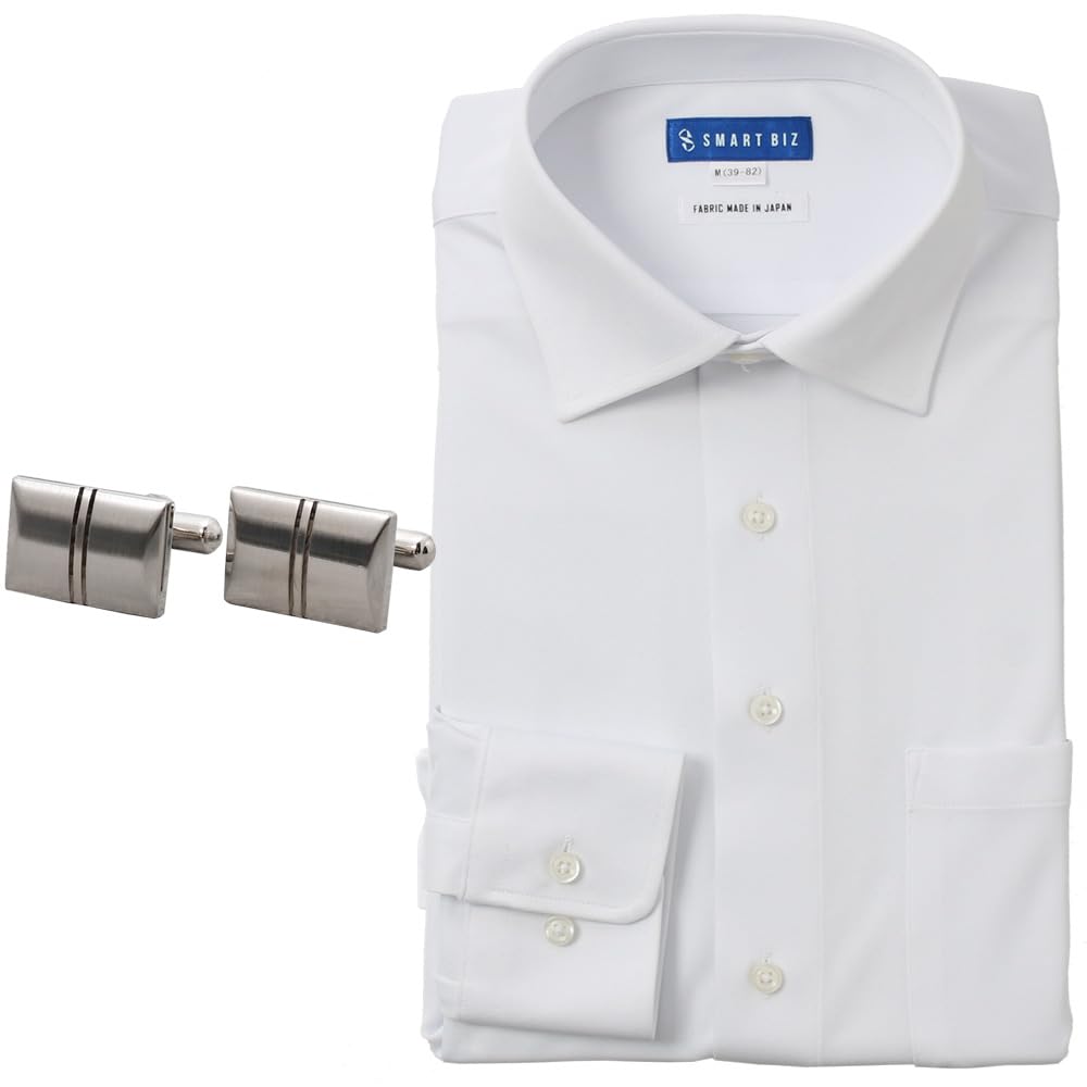 

Completely no-iron dress shirt and cufflink set
