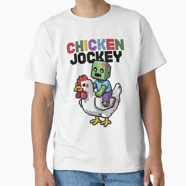 Chicken Jockey Funny Funny Pixel Art Classic Ts Made In Usaaus Tshirt S2xl S