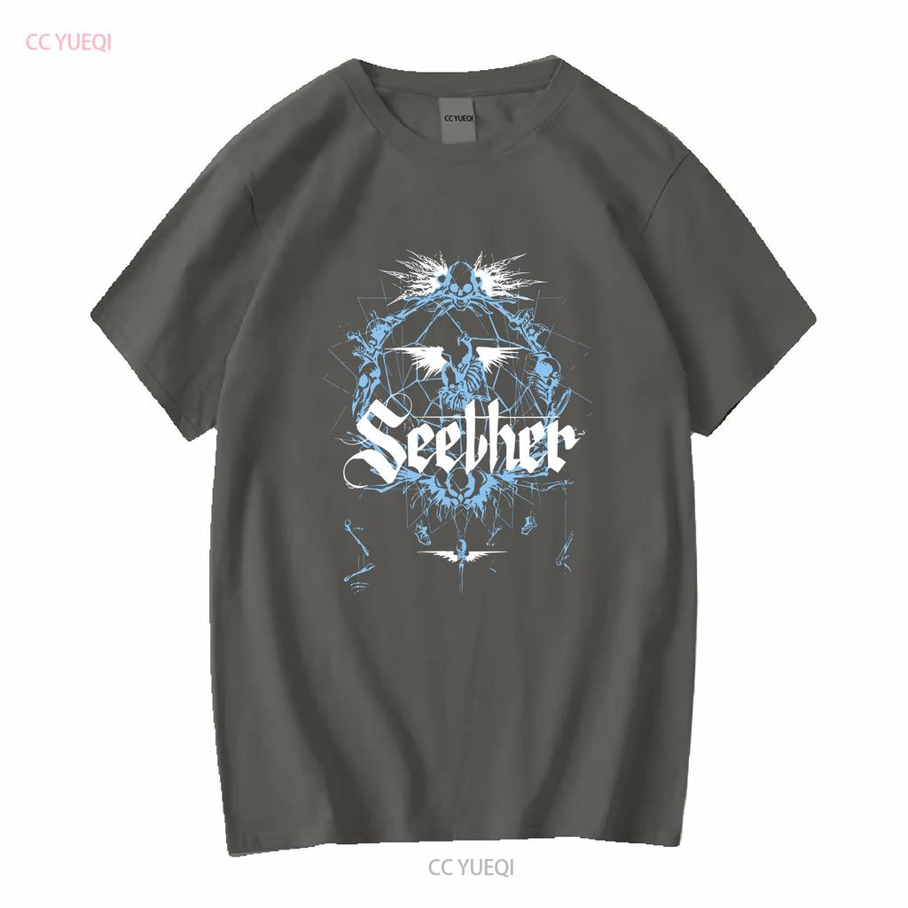 Seether Tričko Bavlna Černá Velikost S až 5XL PM1197 vintage Vyprané Pohodlné Unisex Lehce Pružné homme Univerzální Ležérní