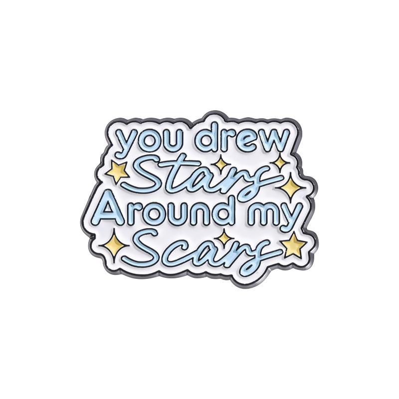 Colorful Creative Letter Shaped Metal Brooch Ideal For Fashion Accessories For All