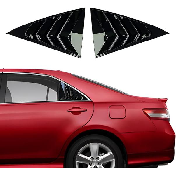 

for Toyota Camry 2006 2007 2008 2009 2010 2011 Window Louvers Front Side Racing Style Sport ABS Window Louvers Air Vent Scoop Shades Cover Blinds For 7Th Camry 2012-2017