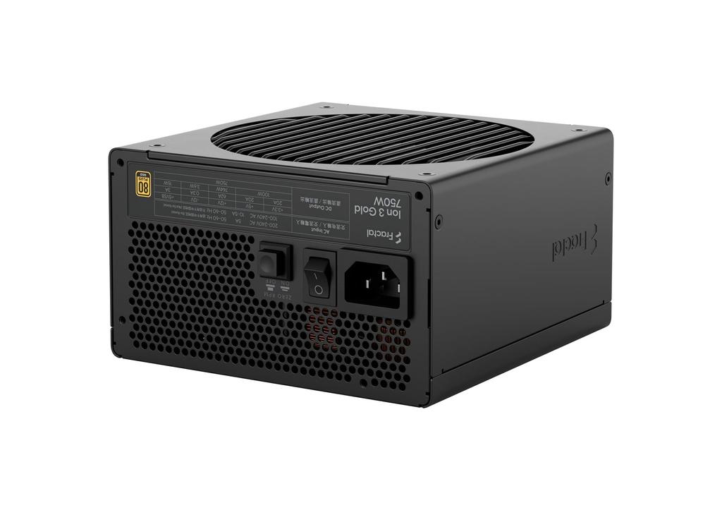 Fractal Design Ion 3 Gold 750W Black PC Power Supply Unit PS1669 FD-P-IA3G-750