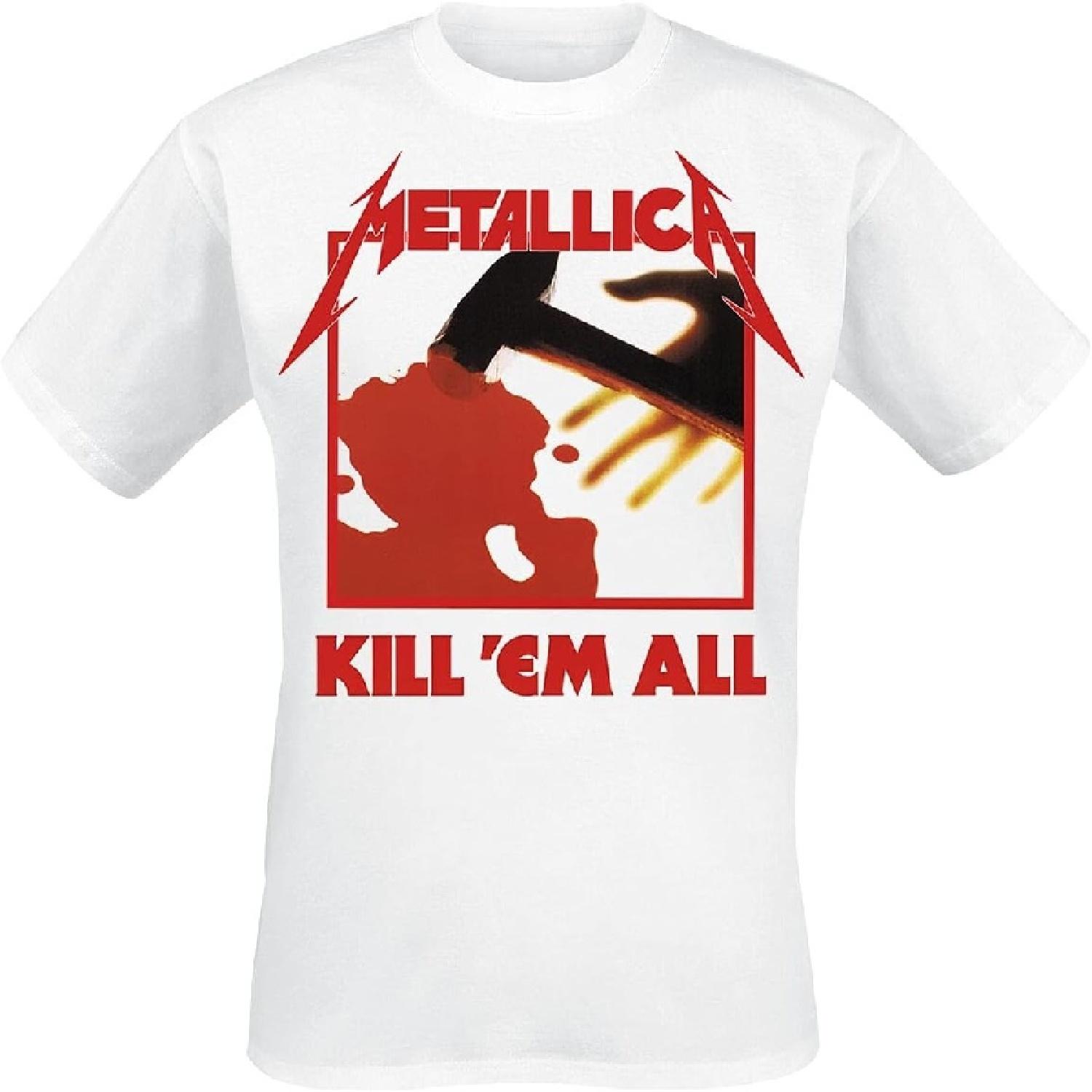 Футболка Metallica Kill Em All Логотип группы Официальная мужская Белая S белый