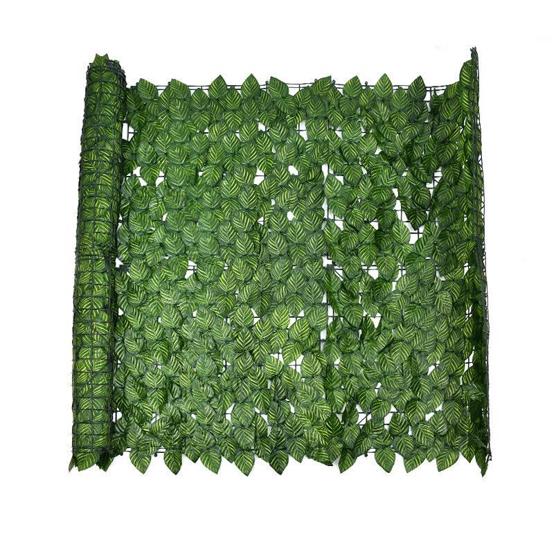 Outdoor Artificial Green Plant Fence with Pothos Leaves – Ideal for Balcony and Garden Decoration