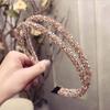 Fashion Rhinestone Hairband Women Full Diamond Super Flash double Crystal Side Hair Band Headband Hair Accessories