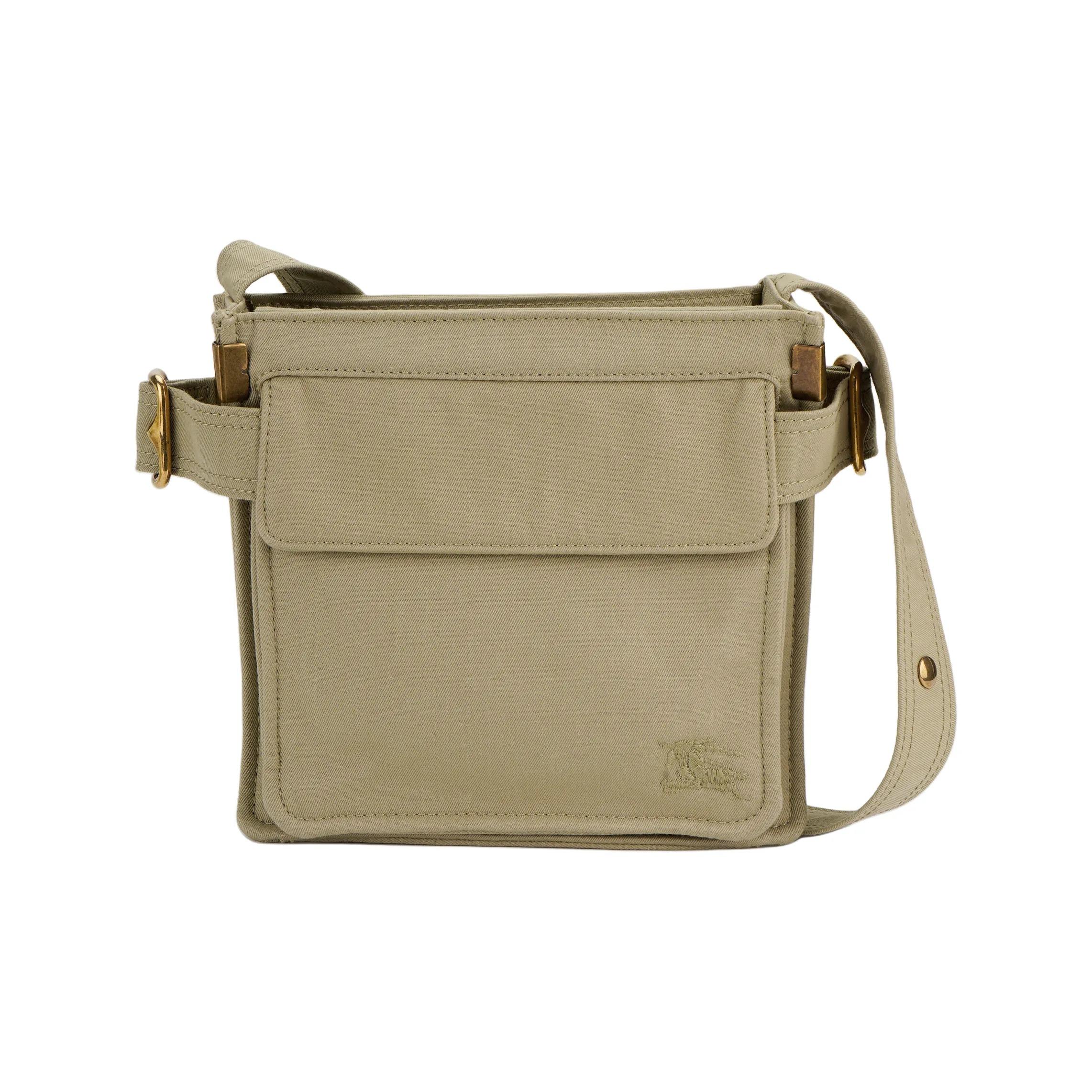 

Burberry Trench Logo Embroidered Adjustable Shoulder Strap Polyester Crossbody Phone Bag Men s Hunter Beige бежевий