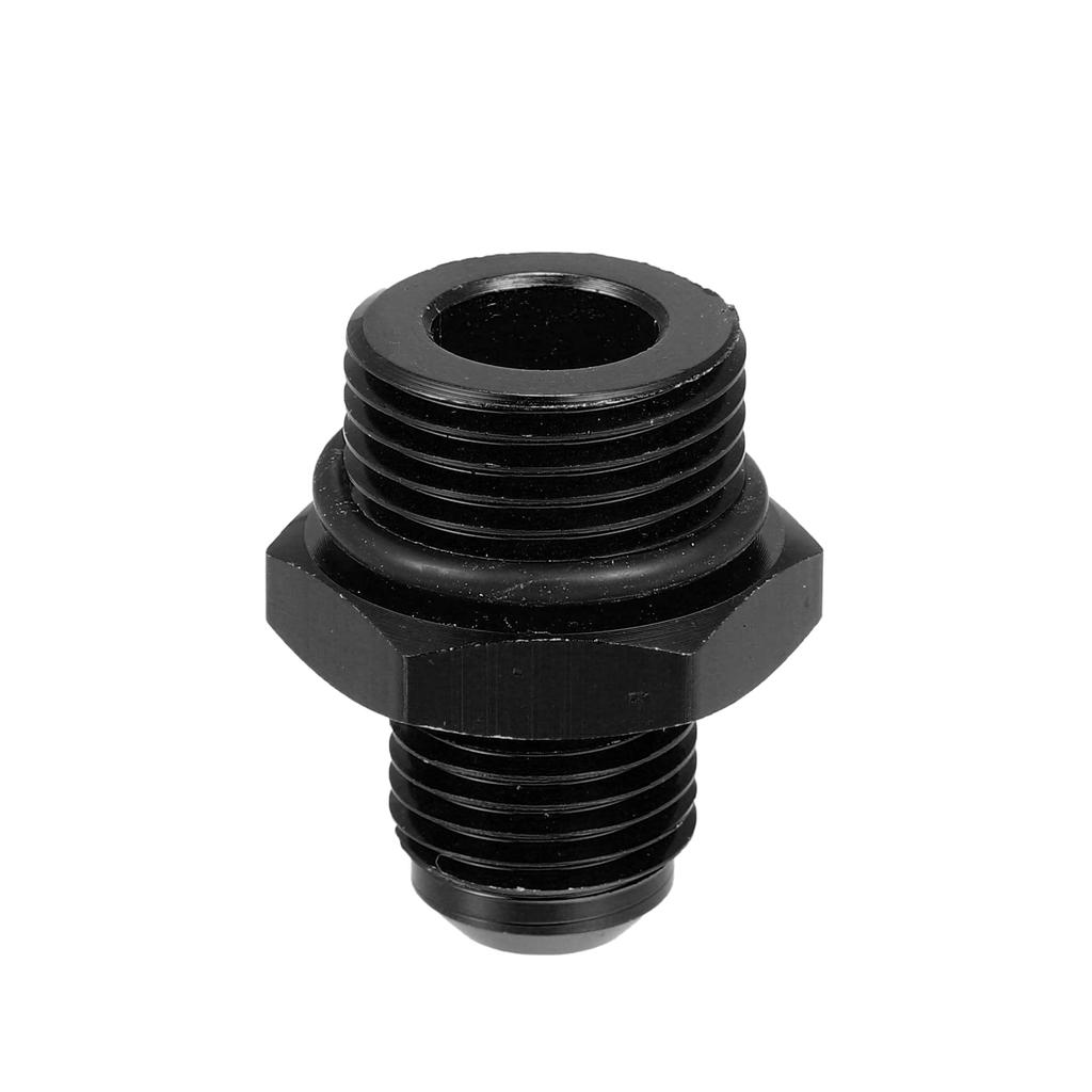 uxcell AN6-M18*1.5 Cooler Fittings, Male Metric Threaded Fittings, Adapter, Straight Hose End, Aluminum Alloy, Fitting Adapter, For Cars, Black