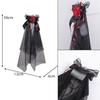 Witch Veil Bride Party Hair AccessoryDay of The Dead Makeup Headband Halloween Short Veil